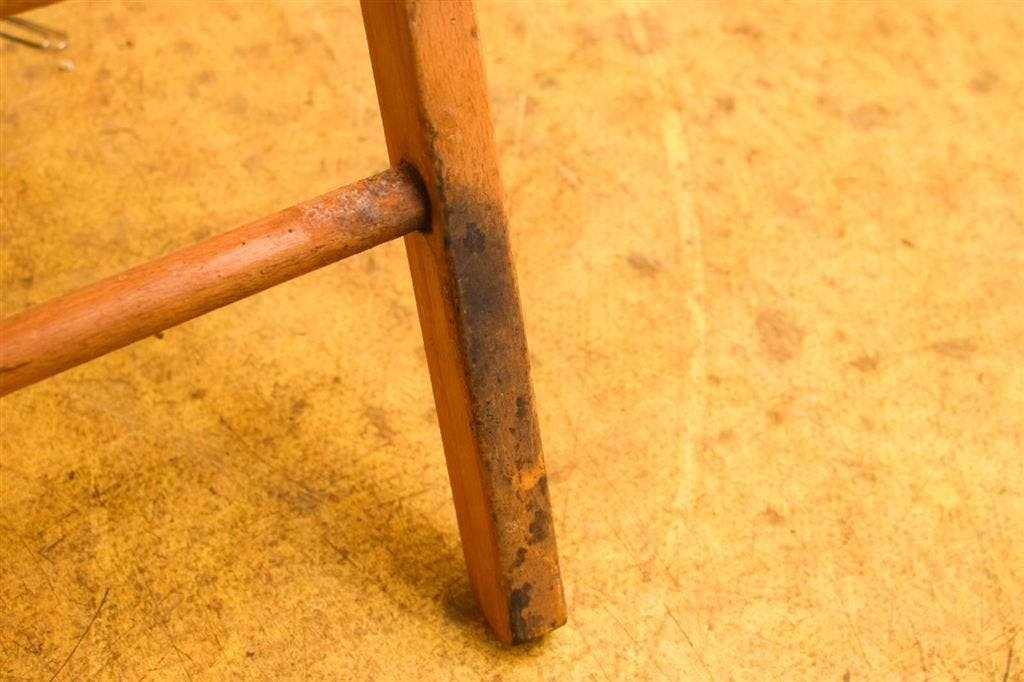 Houten opklapbare stoel 49122, Huis en Inrichting, Gebruikt, Bruin, Ophalen of Verzenden, Vijf, Zes of meer stoelen