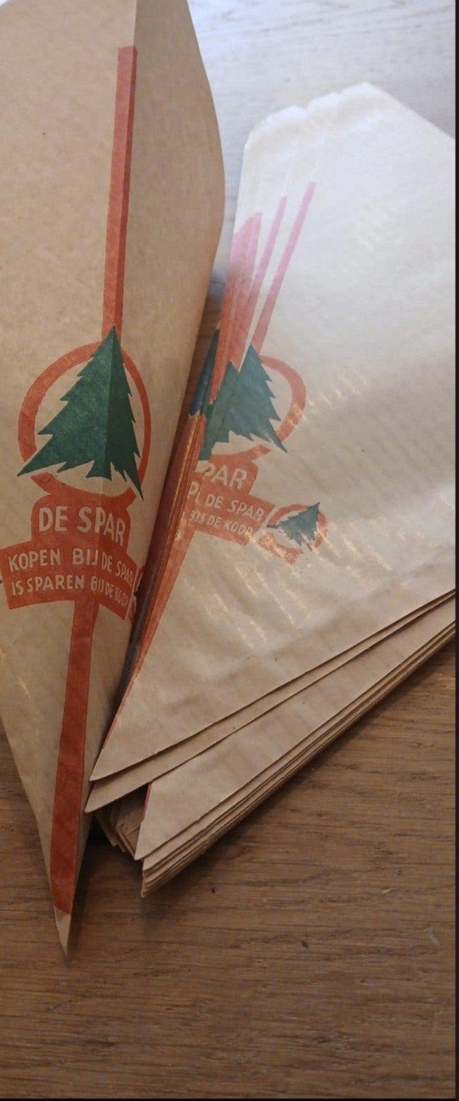Vintage De Spar papieren zakken, Ophalen of Verzenden, Gebruikt