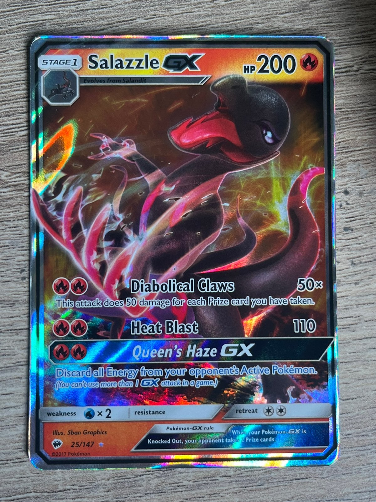 Salazzle GX - Burning Shadows (25/147) - Pokemon Kaart, Ophalen of Verzenden, Zo goed als nieuw