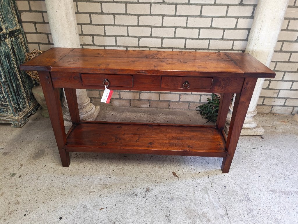 === Teak Sidetable ===, Huis en Inrichting, 100 tot 150 cm, Teakhout, NVT, Zo goed als nieuw