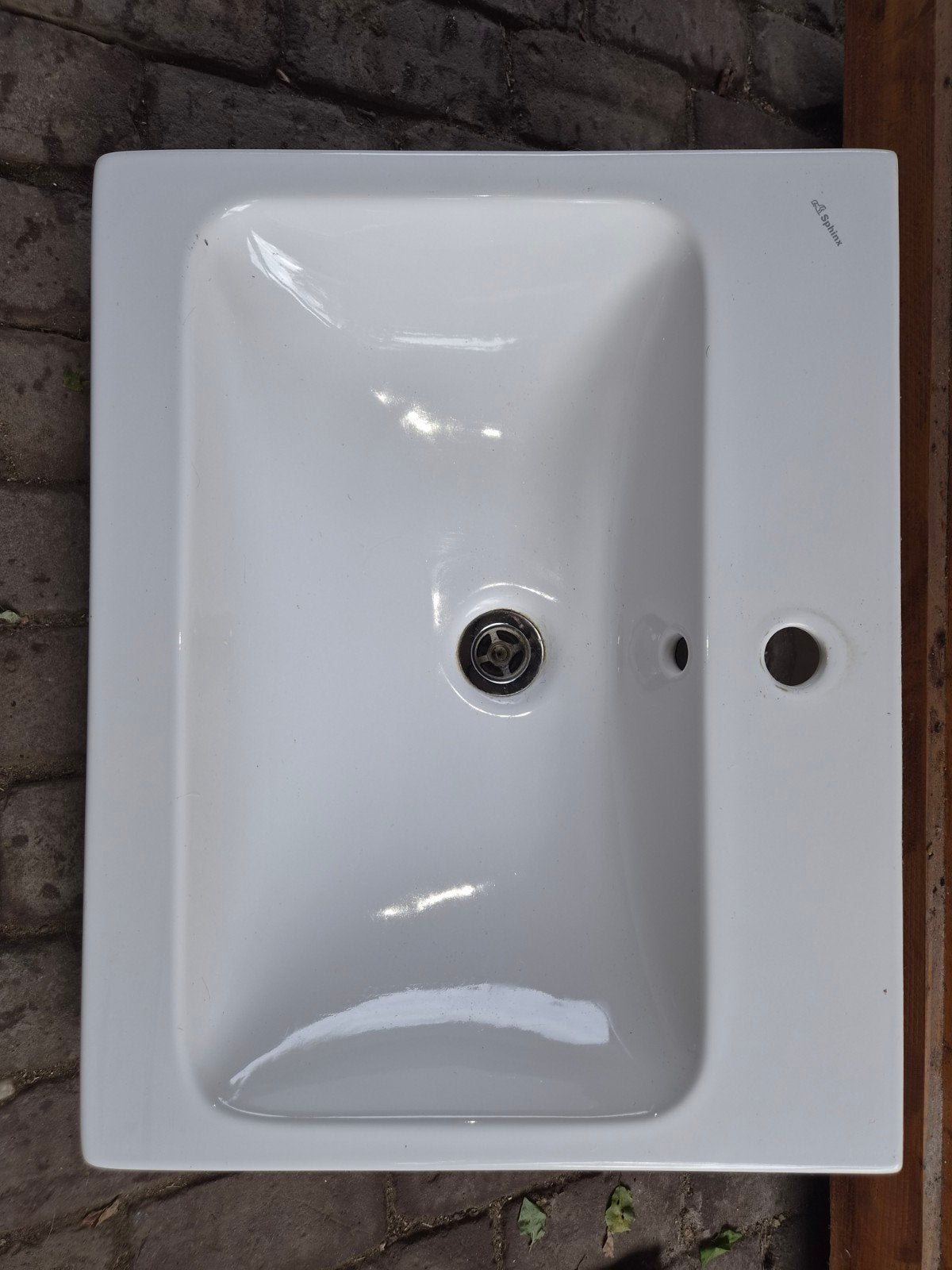 Wastafel met Hansgrohe kraan, Ophalen, Gebruikt, Chroom, Wastafel