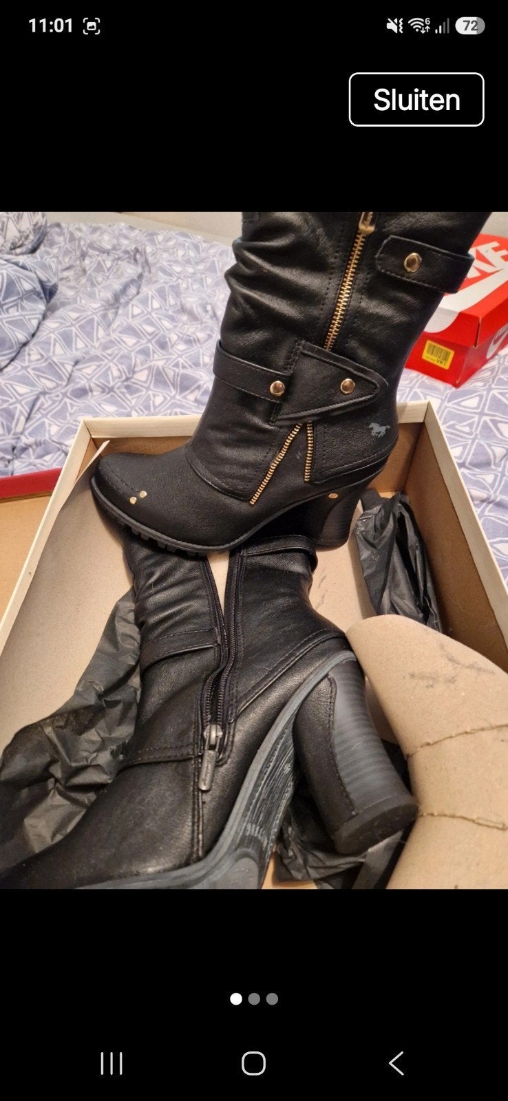 Mustang hoge laarzen zwart maat 40, Kleding | Dames, Schoenen, Hoge laarzen, Zwart, Nieuw, Ophalen of Verzenden