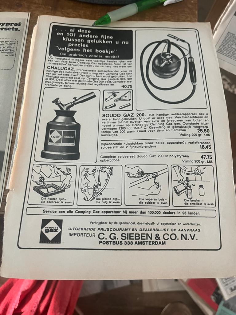 Campinggaz primus advertenties, Ophalen of Verzenden, 1980 tot heden, Tijdschrift