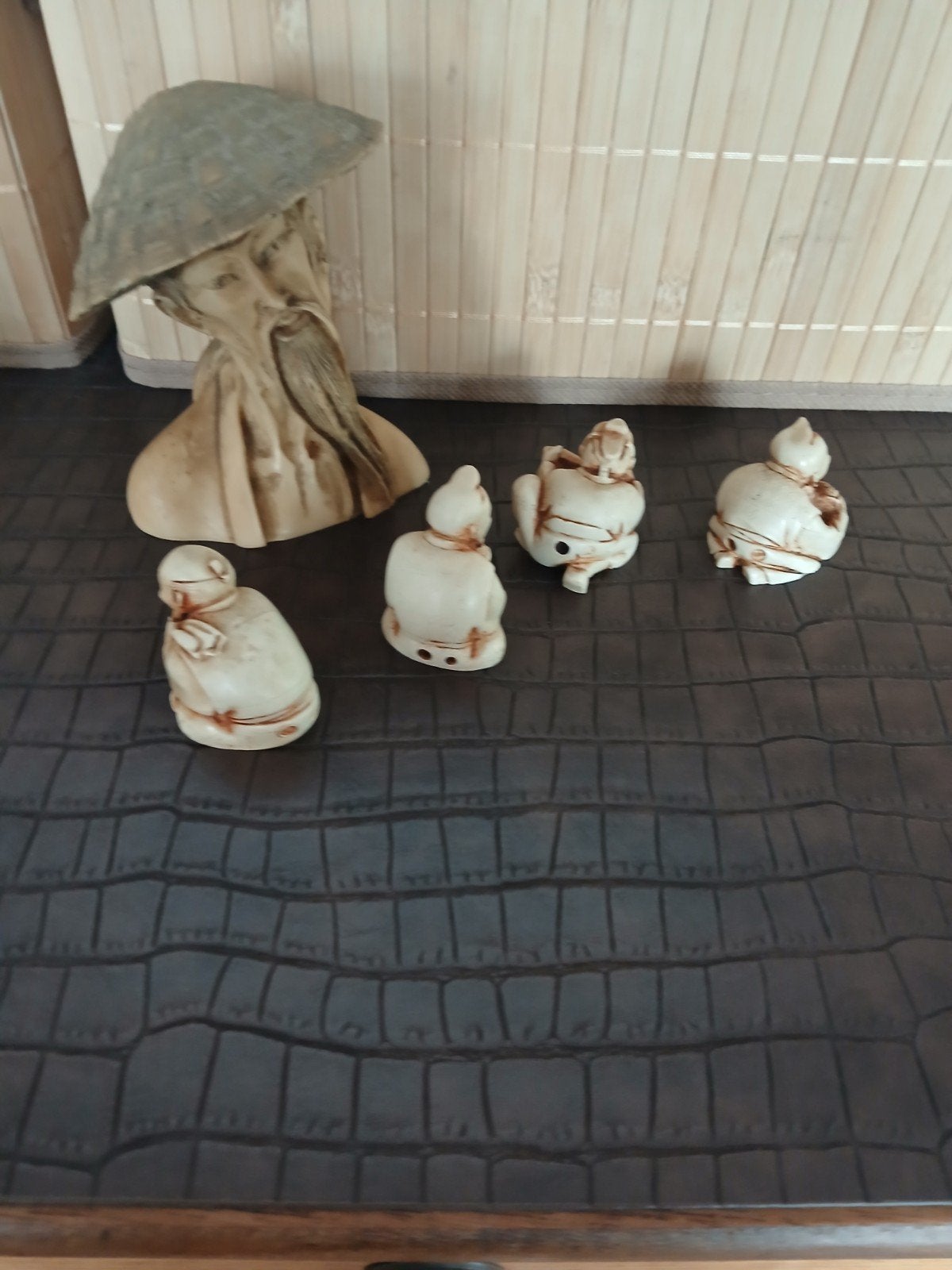 Set van  5 Netsuke beeldjes japan antiek, Ophalen of Verzenden, Gebruikt