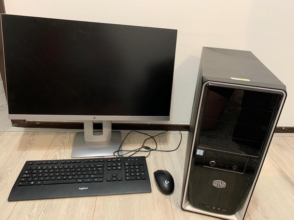 Complete Desktop PC: i7-8700K, 32GB RAM, 27" Monitor, Computers en Software, Desktop Pc's, Gebruikt, 3 tot 4 Ghz, SSD, 32 GB, Met monitor