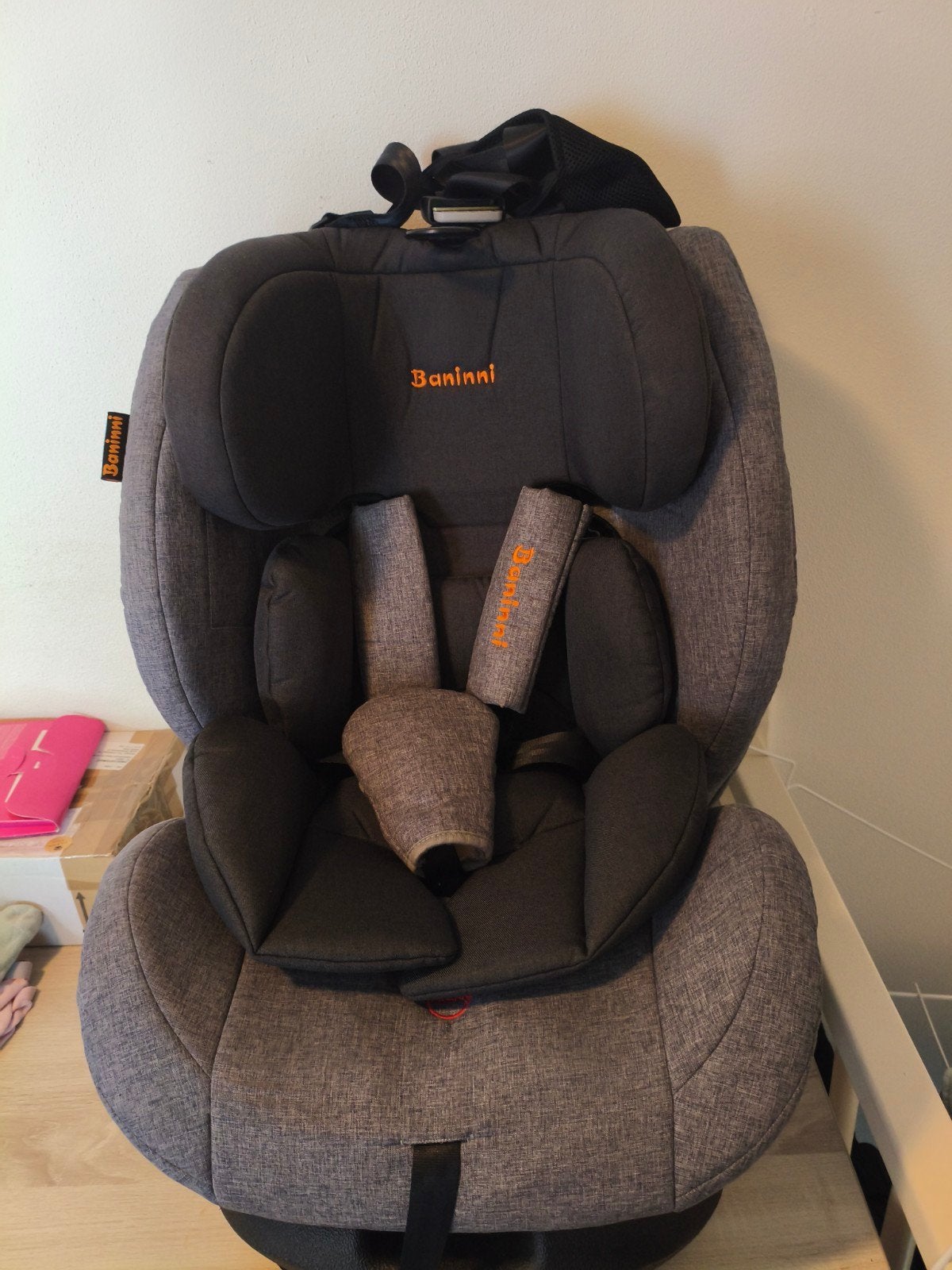 Baninni autostoel, Autogordel of Isofix, Gebruikt, Slaapstand, Ophalen