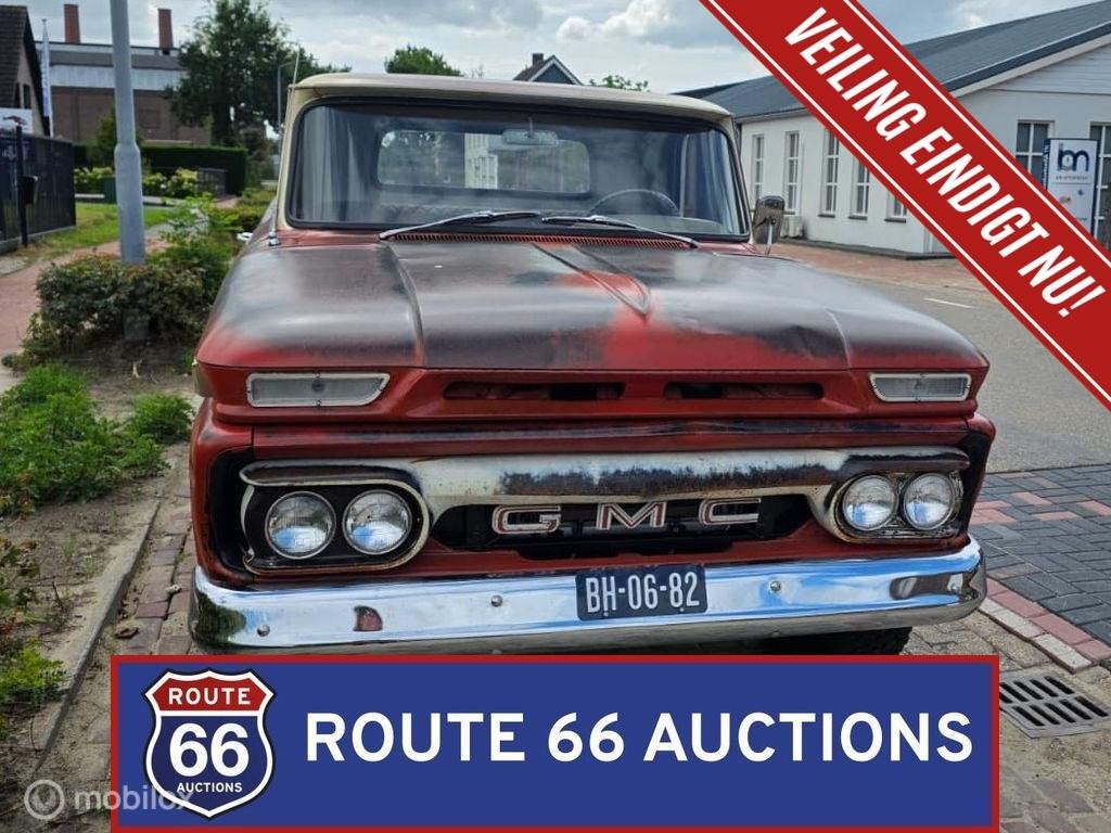 GMC 1500 | 1966 | Route 66 Auctions, Auto's, Overige carrosserieën, Zwart, Bedrijf, Handgeschakeld