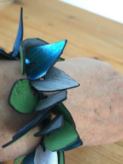 Chique Sieraden Set - Belief - Ketting, Oorbellen en Armband, Ophalen of Verzenden, Zo goed als nieuw, Groen, Overige materialen