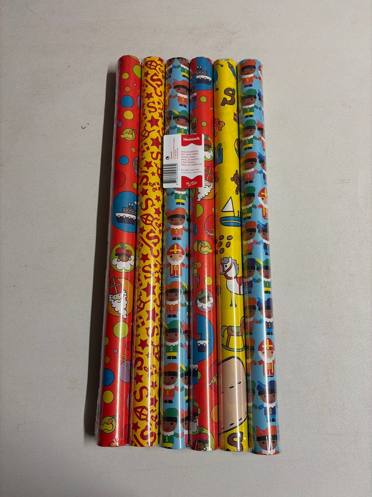 6 pack sint en piet inpak papier, Diversen, Ophalen of Verzenden, S, S, P