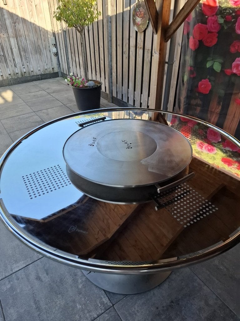 BBQ Grill Tafel Plancha - Buitenkeuken RVS Nieuw!!!!!!, Ophalen, Nieuw, Met accessoires