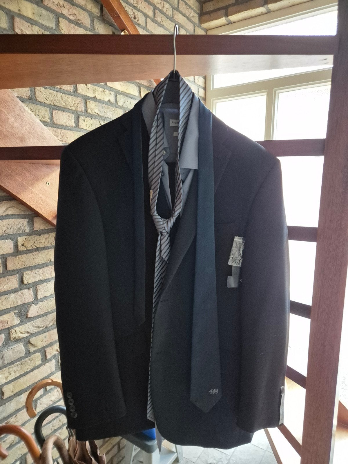Zwart nieuw kostuum, Kleding | Heren, Kostuums en Colberts, Ophalen of Verzenden, Nieuw, Maat 48/50 (M), Zwart