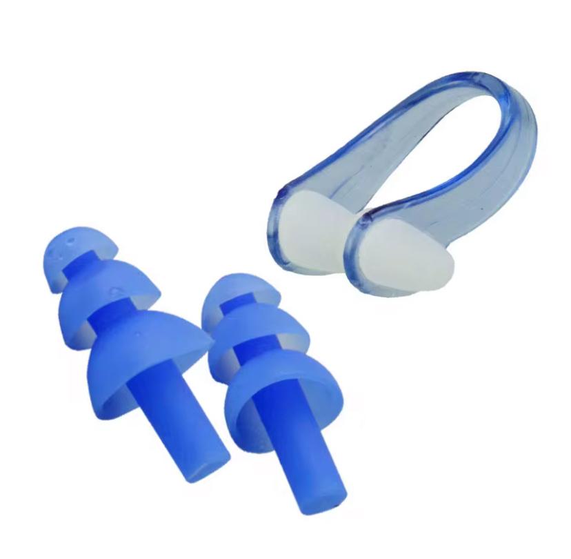Neusclip + Oordopjes - Zwemmen (Blauw), Watersport en Boten, Snorkelen, Ophalen of Verzenden, Nieuw, Snorkel-accessoires