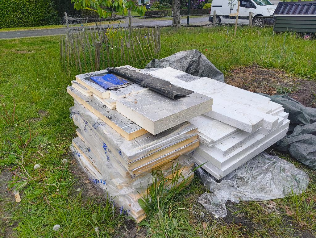 PIR platen + EPS platen isolatie dak en vloer, Doe-het-zelf en Verbouw, Isolatie en Afdichting, Ophalen, 4 tot 8 cm, Dakisolatie