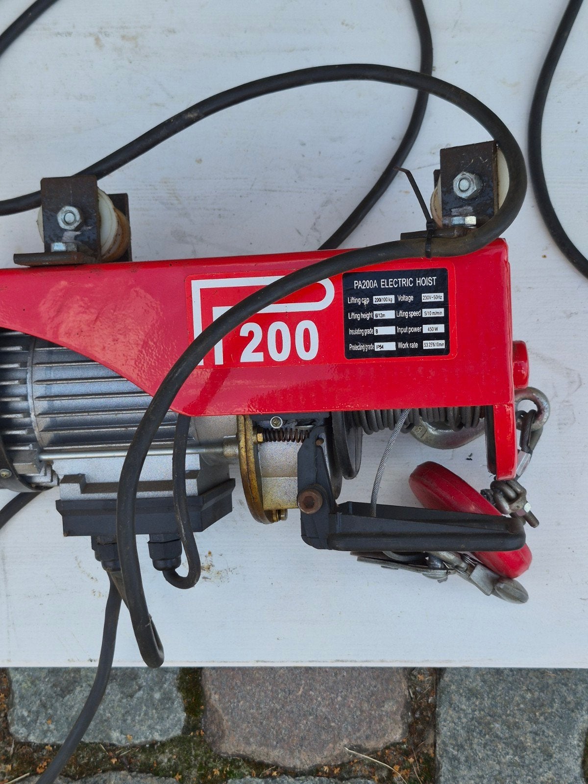 PA200A Elektrische Takel - 200/100 kg Hefvermogen, Ophalen of Verzenden, Zo goed als nieuw, Elektrisch