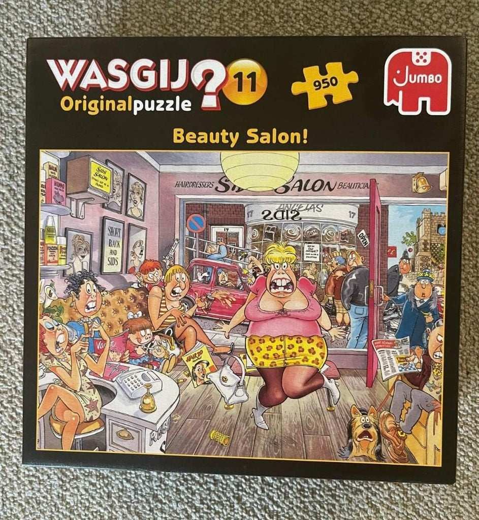 Puzzel Wasgij 950 stukjes, Hobby en Vrije tijd, Ophalen of Verzenden, 500 t/m 1500 stukjes, Gebruikt, Legpuzzel