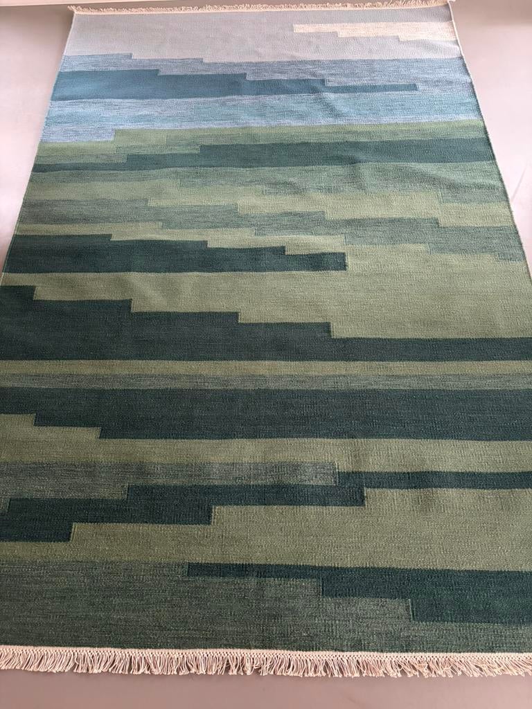 NIEUW handgeweven groot 3x2m vloerkleed gebaseerd op Wadden, Huis en Inrichting, Stoffering | Tapijten en Kleden, Nieuw, 150 tot 200 cm