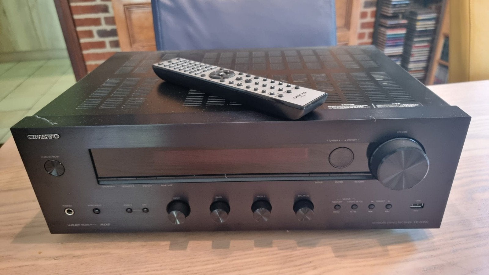 Onkyo TX-8050 Network Stereo Receiver, Ophalen, Zo goed als nieuw, 60 tot 120 watt, Onkyo