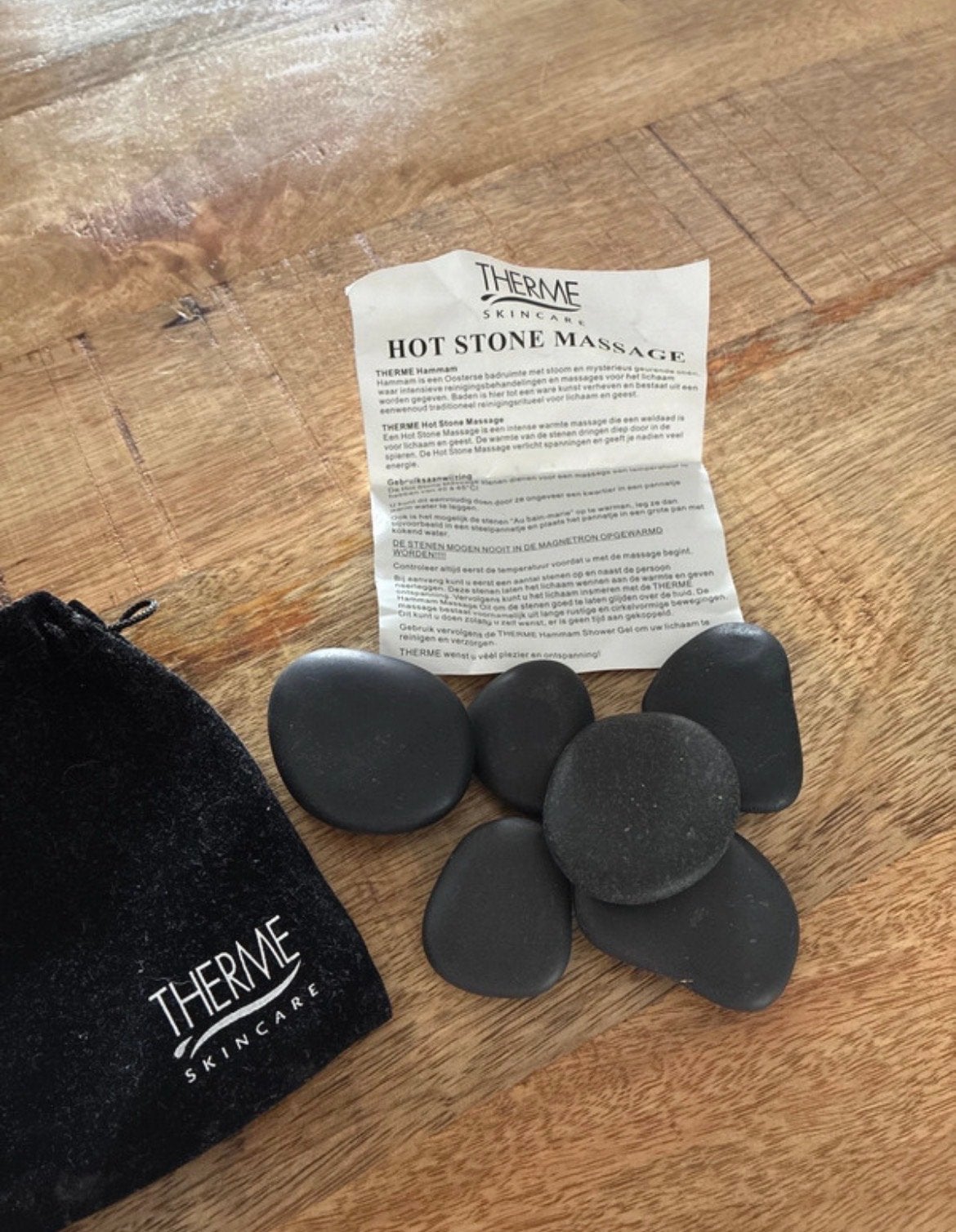 Therme Skincare Hotstone Massage Set voor Thuis, Ophalen of Verzenden, Nieuw, Hotstone