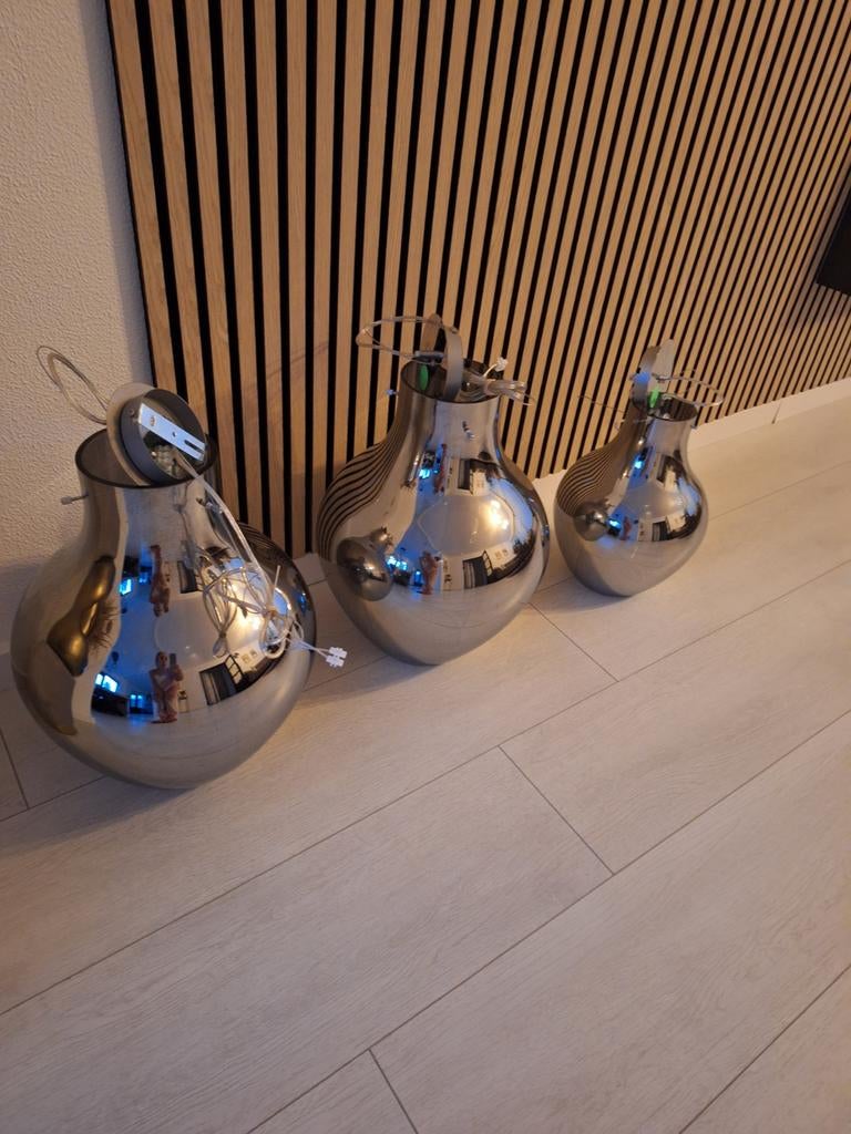 Smokey hanglamp, Ophalen of Verzenden, Zo goed als nieuw, Glas, 50 tot 75 cm