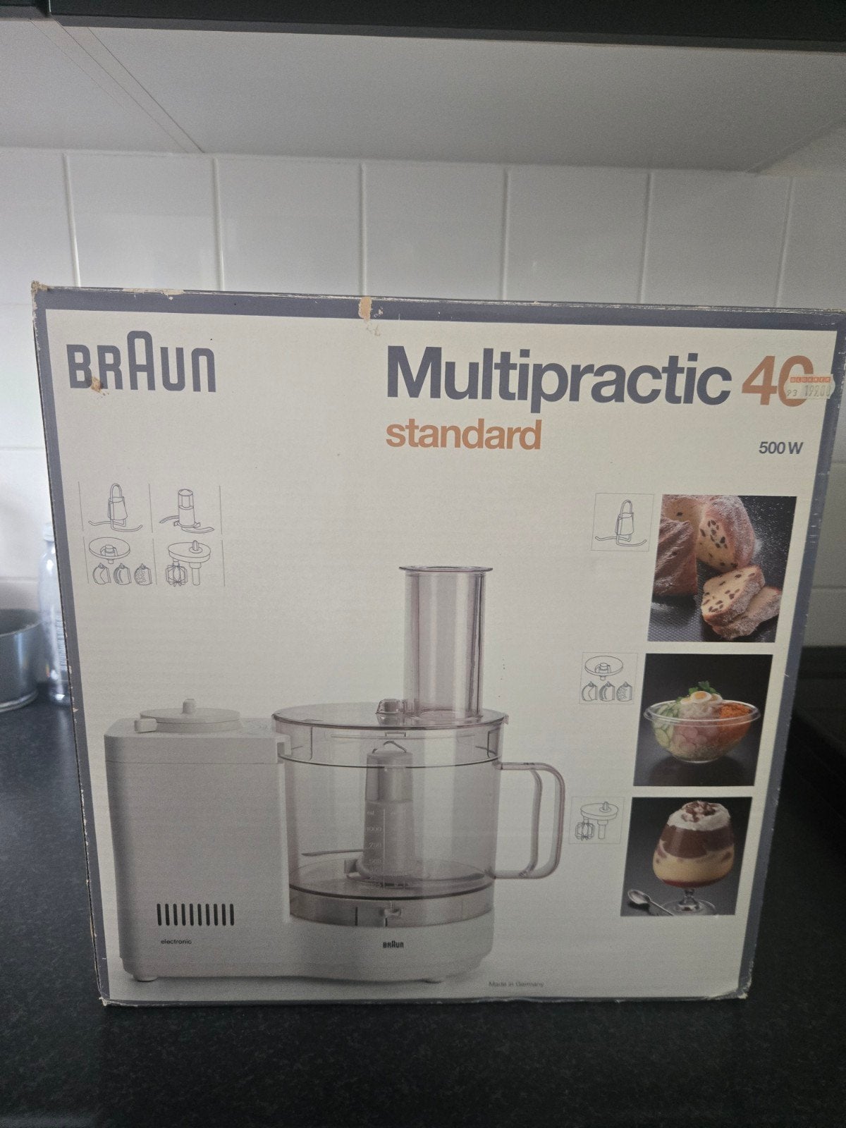 Braun Multipractic 40 UK40 Keukenmachine - Compleet, 2 tot 3 liter, Ophalen, Nieuw, 3 snelheden of meer