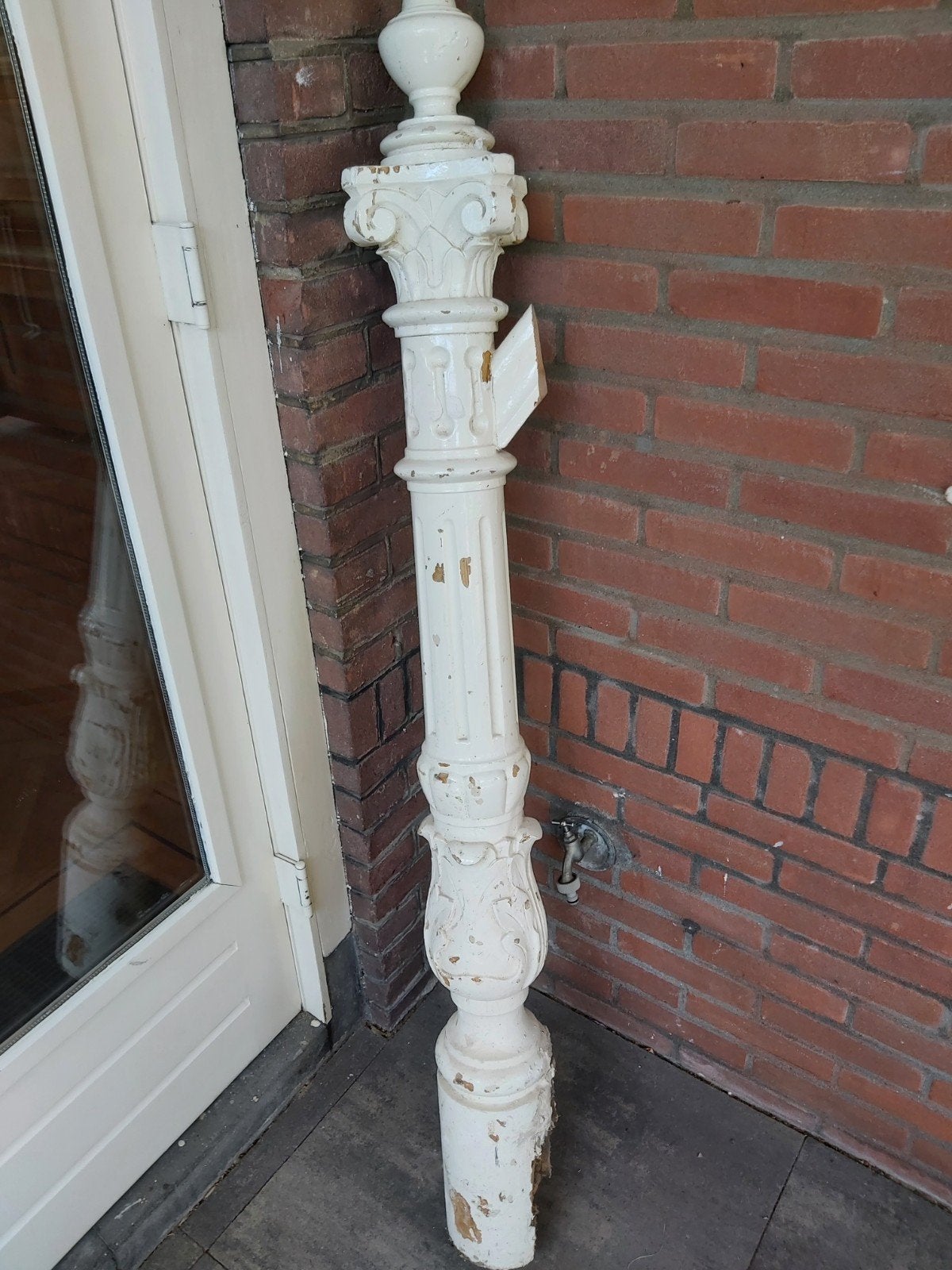 Antieke,houten,trappaal., Ophalen, Gebruikt