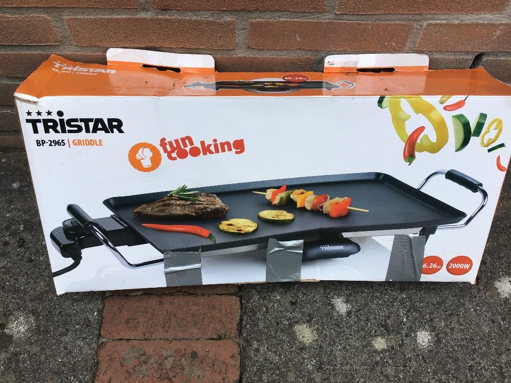Grillplaat Tristar, Witgoed en Apparatuur, Grillplaten, Ophalen, Zo goed als nieuw, Tafelgrill