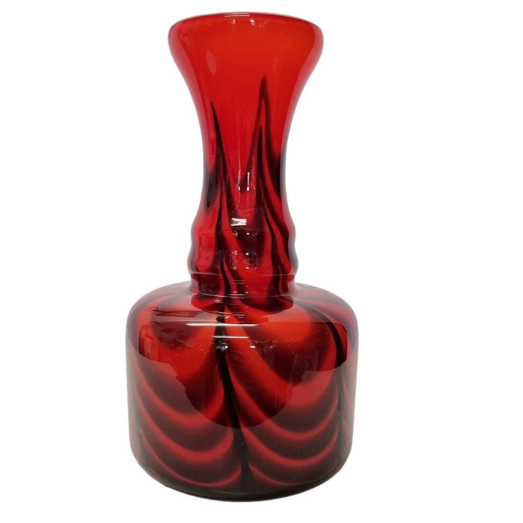 Vintage Opaline Florence vaas – rood opaalglas, Ophalen of Verzenden