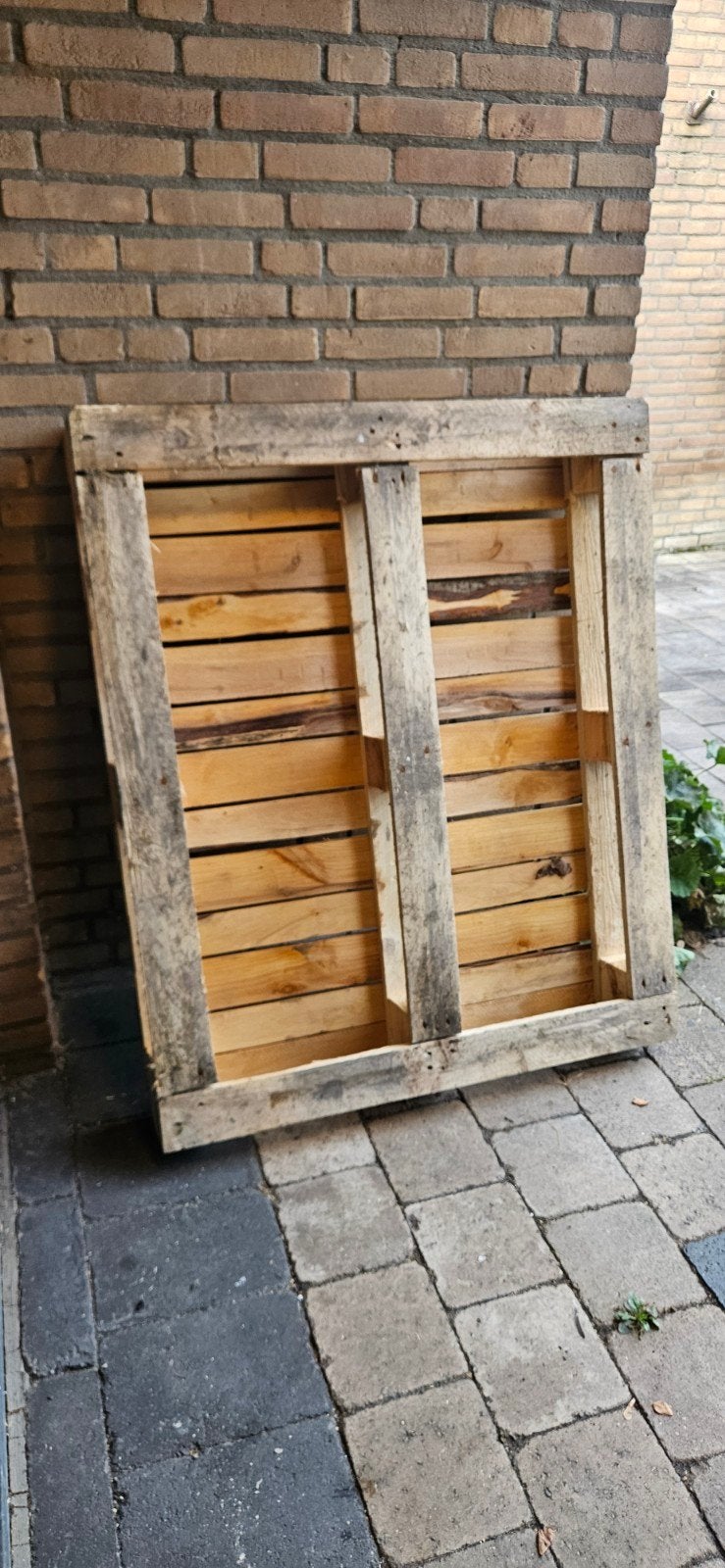 Houten pallet - Gebruikt *gratis*, Ophalen, Gebruikt, 50 mm of meer, Pallet
