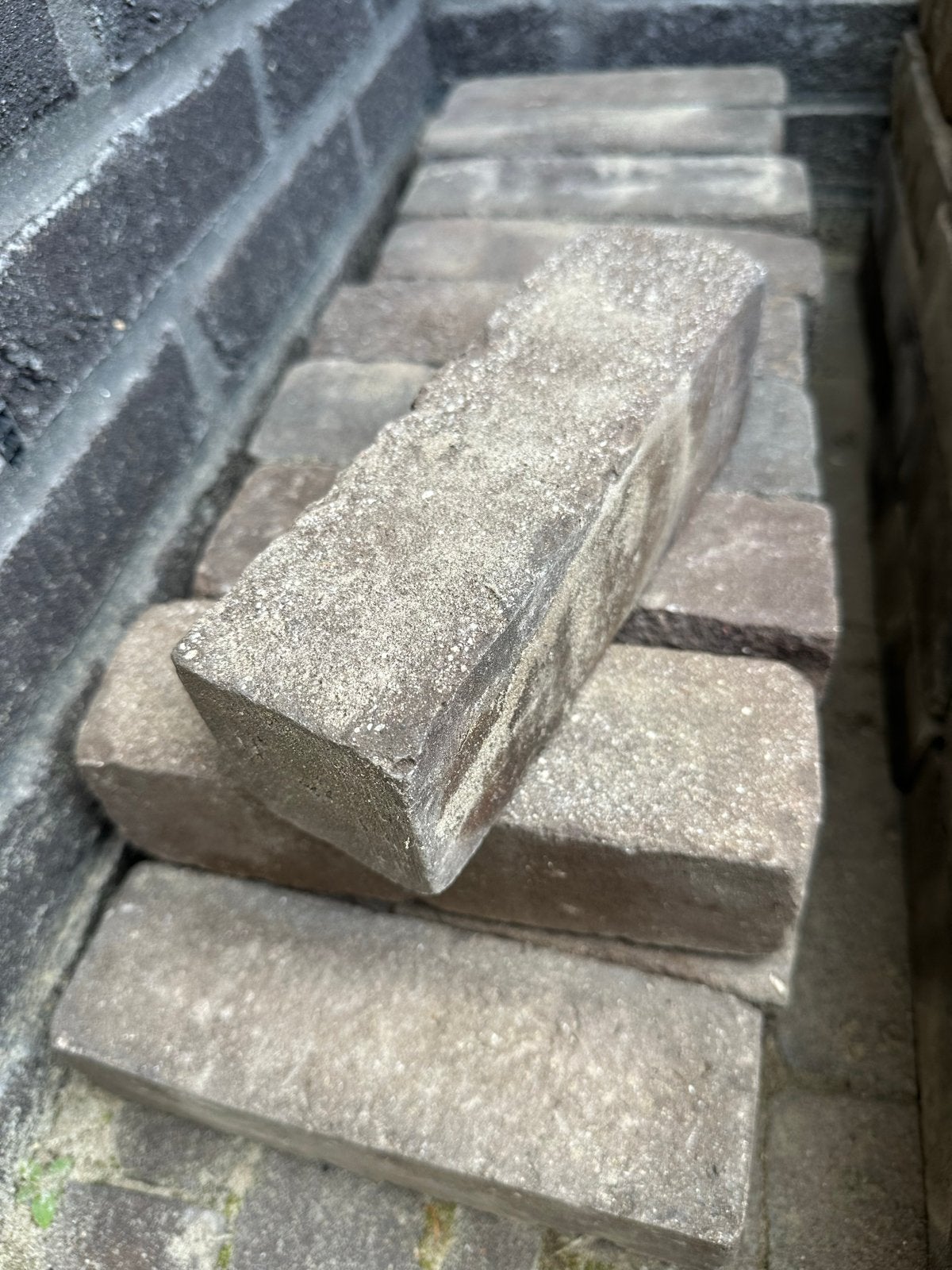 Gebakken stenen Wienerberger UDF 60mm Getrommeld (14 stuks), Ophalen, Gebruikt, Bakstenen