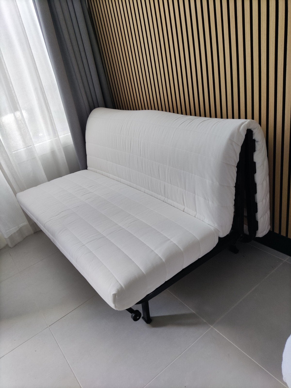 IKEA LYCKSELE HAVET 2-zits slaapbank, goed en schoon €419 nw, Huis en Inrichting, Slaapkamer | Slaapbanken, Ophalen, Wit, Tweepersoons