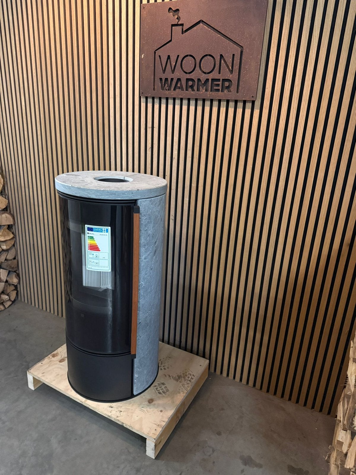 26023 Speksteenkachel NIEUW Bålstil Ora, Huis en Inrichting, Kachels, Ophalen, Info@woonwarmer.nl, 4264RM, Vrijstaand