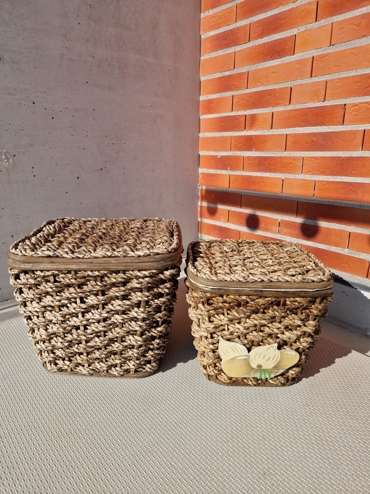 rotan mandjes, Mand, Vierkant, Ophalen of Verzenden, Zo goed als nieuw