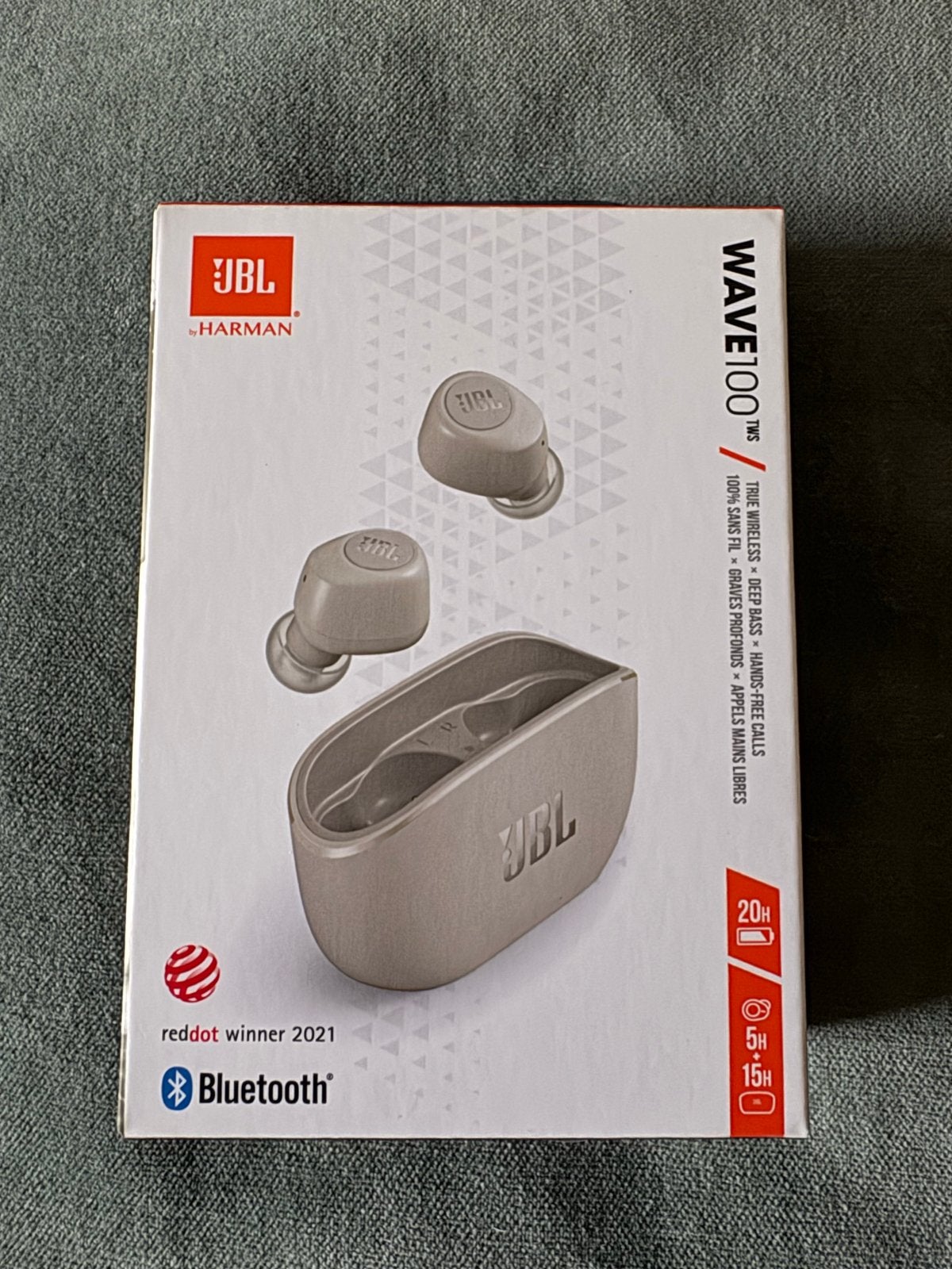 JBL Wave 100 TWS – Nieuw, Beige, In-ear, JBL, Bluetooth