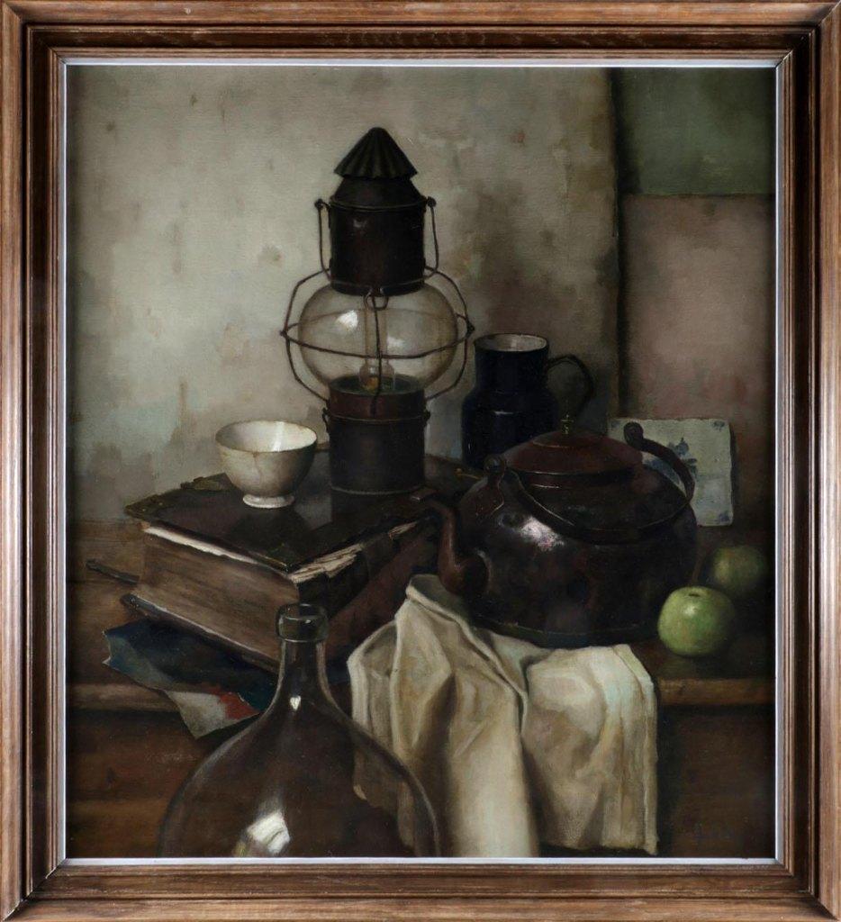 = = HENK BOS 1901-1979 = = doek 90 x 80 cm = =, Ophalen of Verzenden