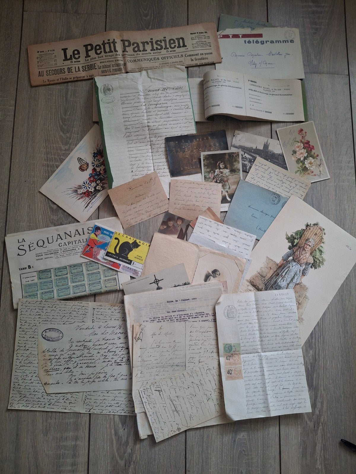 Collectie van oude Franse documenten en efemera (4), Ophalen of Verzenden