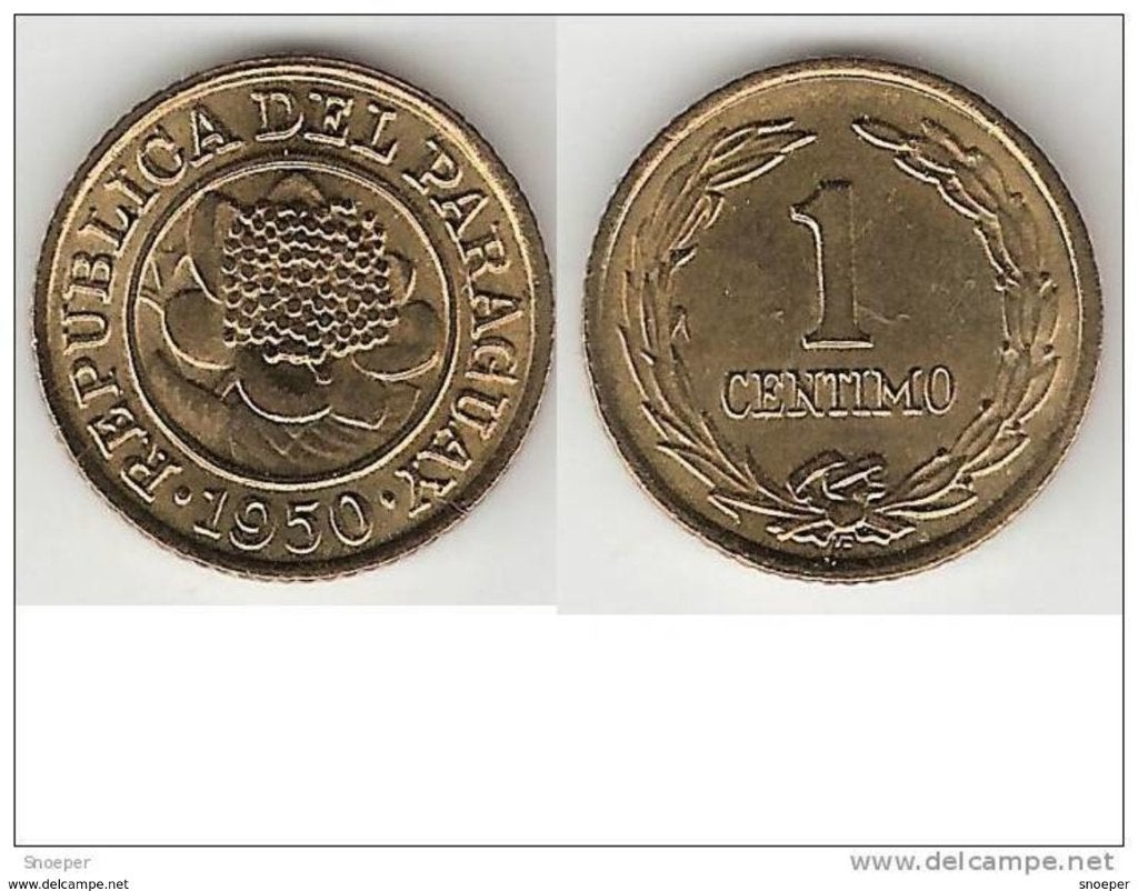paraguay 1 cent 1950 km 20 unc !!, Verzenden, Zuid-Amerika, Losse munt