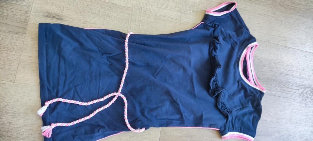 PERISVAL Donkerblauw Jurkje met Roze Details - Maat 116/122, Kinderen en Baby's, Ophalen