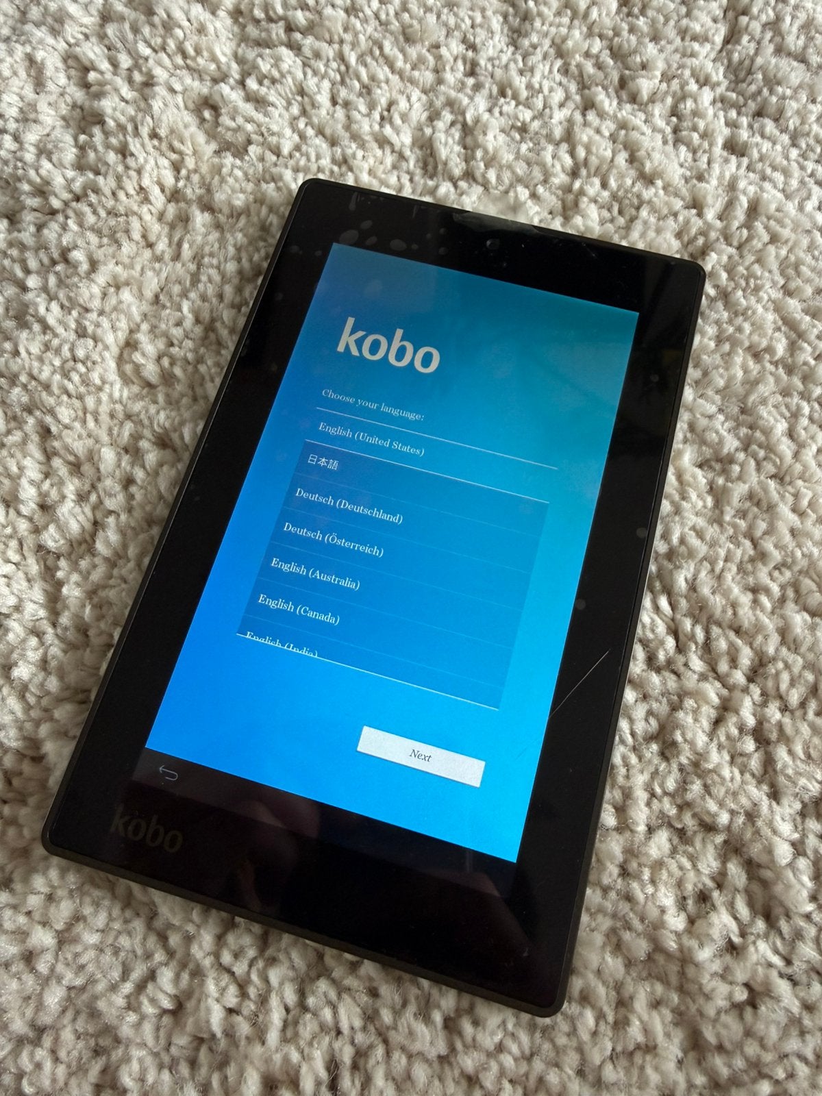 Kobo e reader, Ophalen of Verzenden, Gebruikt, 8 GB