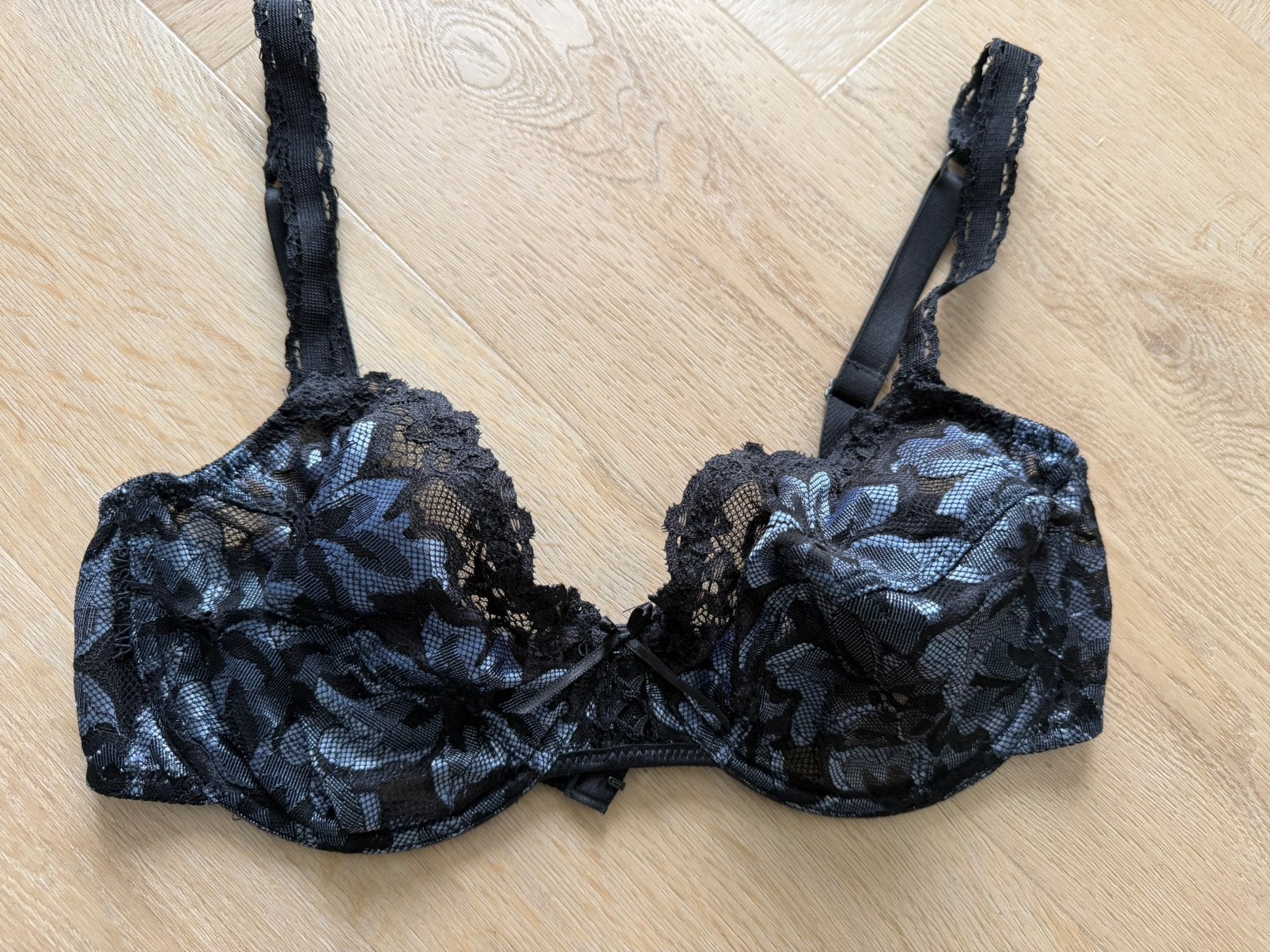 Zwart blauwe bh van Passionata maat 75D, Ophalen of Verzenden, Zwart, BH