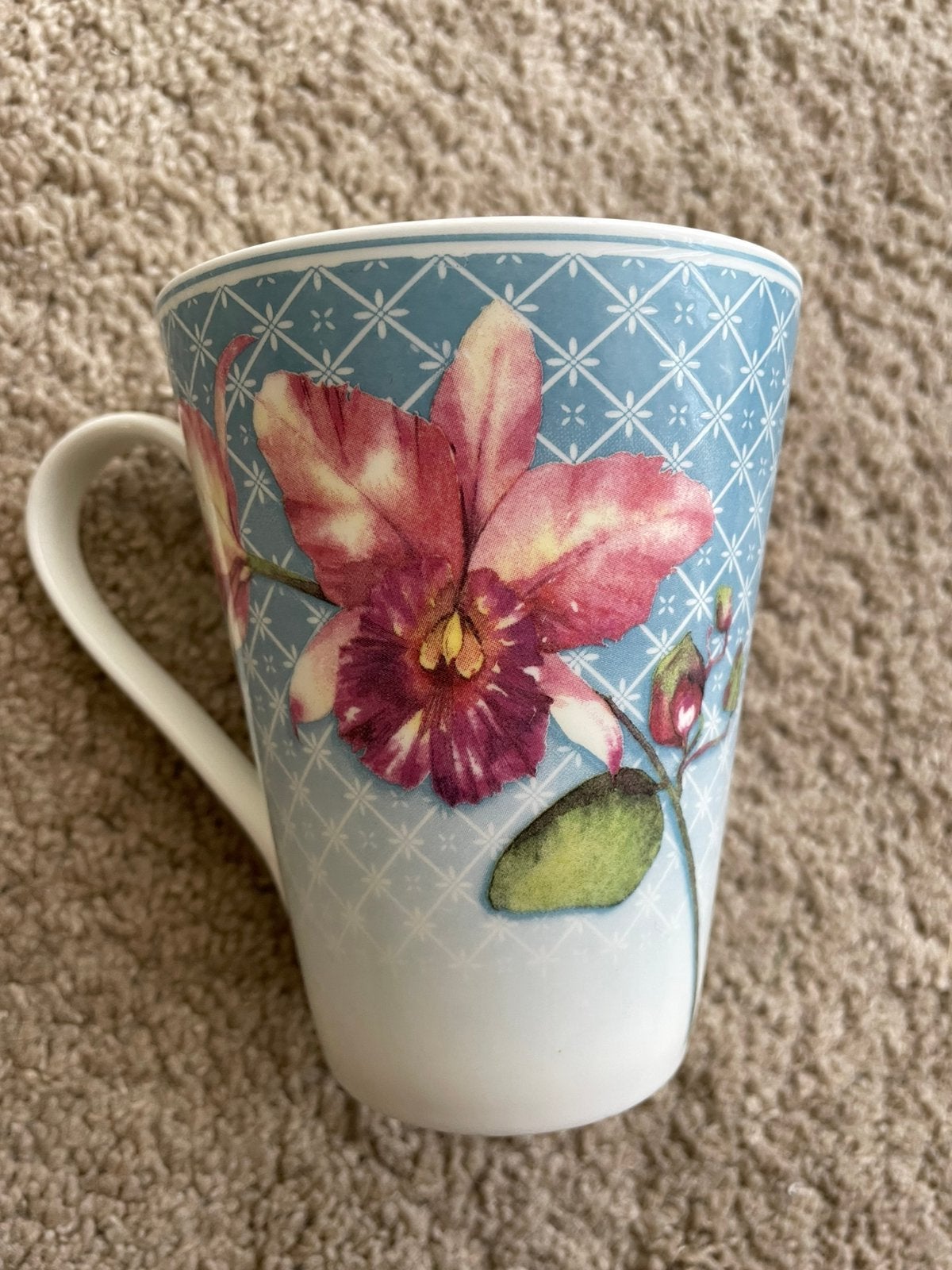 Royal Worcester Mok Orchid Pink., Verzenden, Nieuw, Porselein, Kop en/of schotel