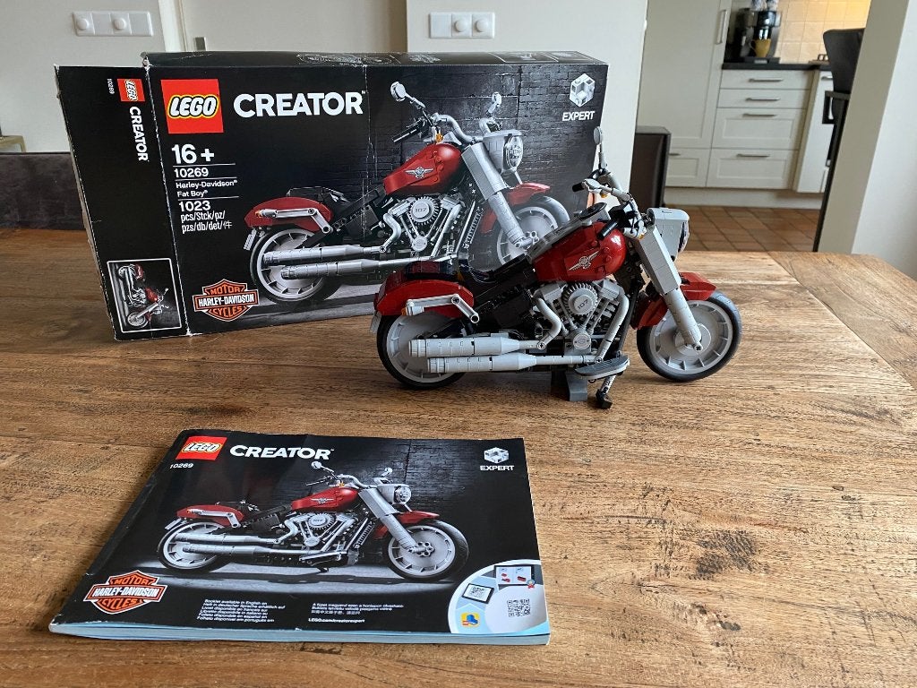 Lego Creator Expert 10269 Harley-Davidson Fat Boy, Compleet, Lego, Ophalen of Verzenden, Zo goed als nieuw