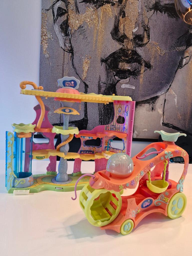 Littlest Pet Shop Speelset met Voertuig 3st, Kinderen en Baby's, Speelgoed | Overig, Ophalen of Verzenden, Gebruikt, Meisje