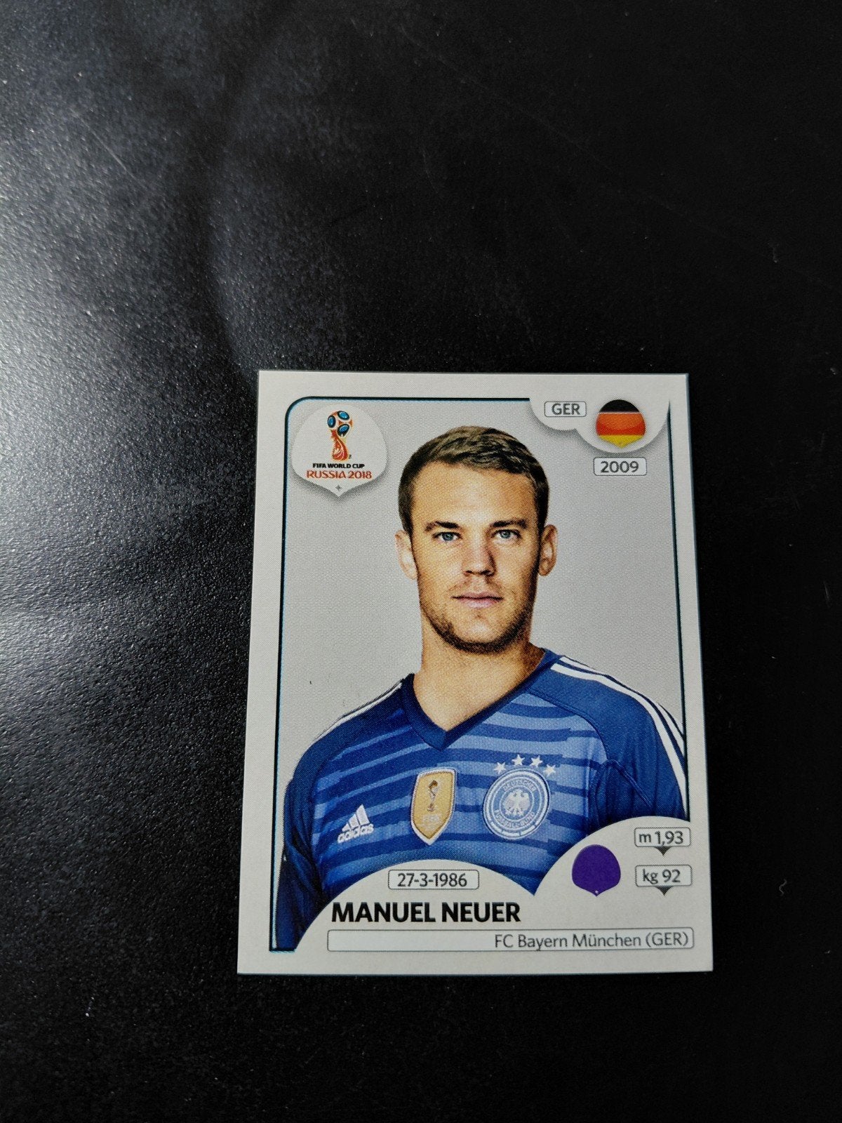 Manuel neuer (duitsland) panini wk 2018, Ophalen of Verzenden, Nieuw, Buitenlandse clubs, Poster, Plaatje of Sticker