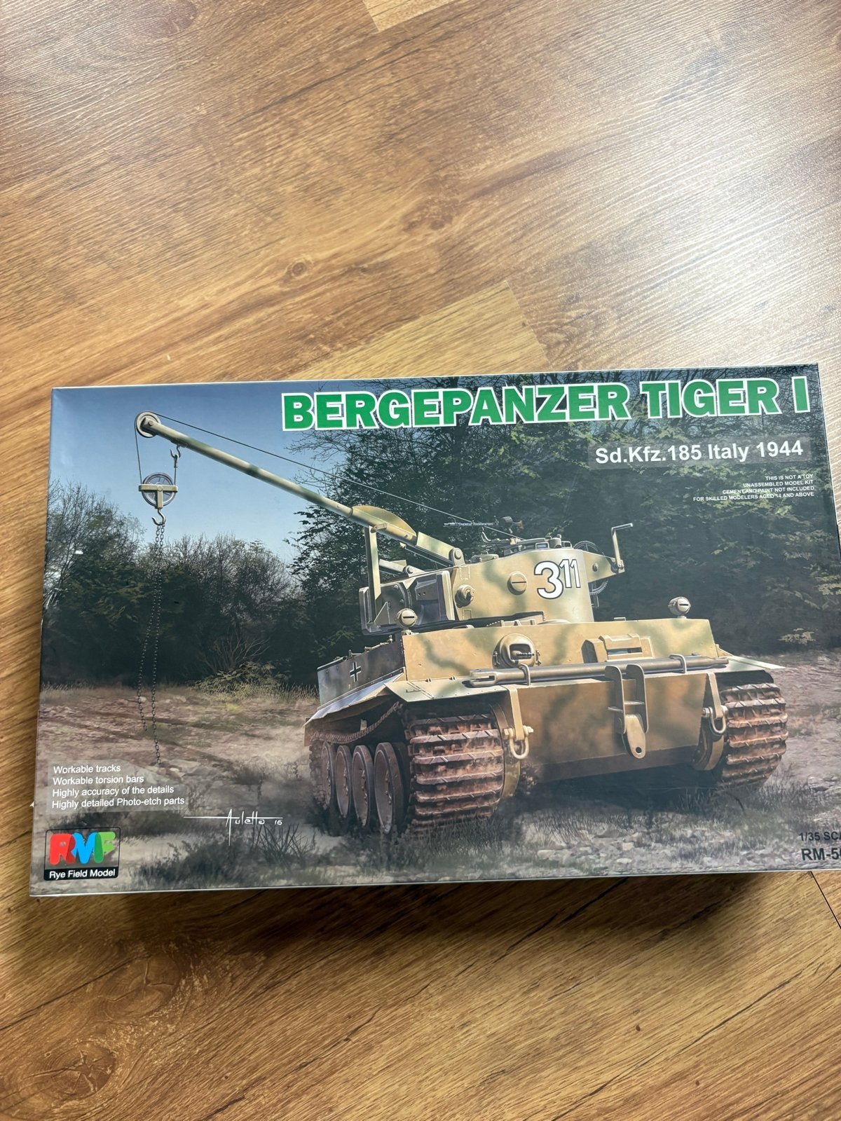 Bergepanzer Tiger I Sd.Kfz.185 Italy 1944 modelbouw, Tank, 1:32 tot 1:50, Nieuw, Ophalen