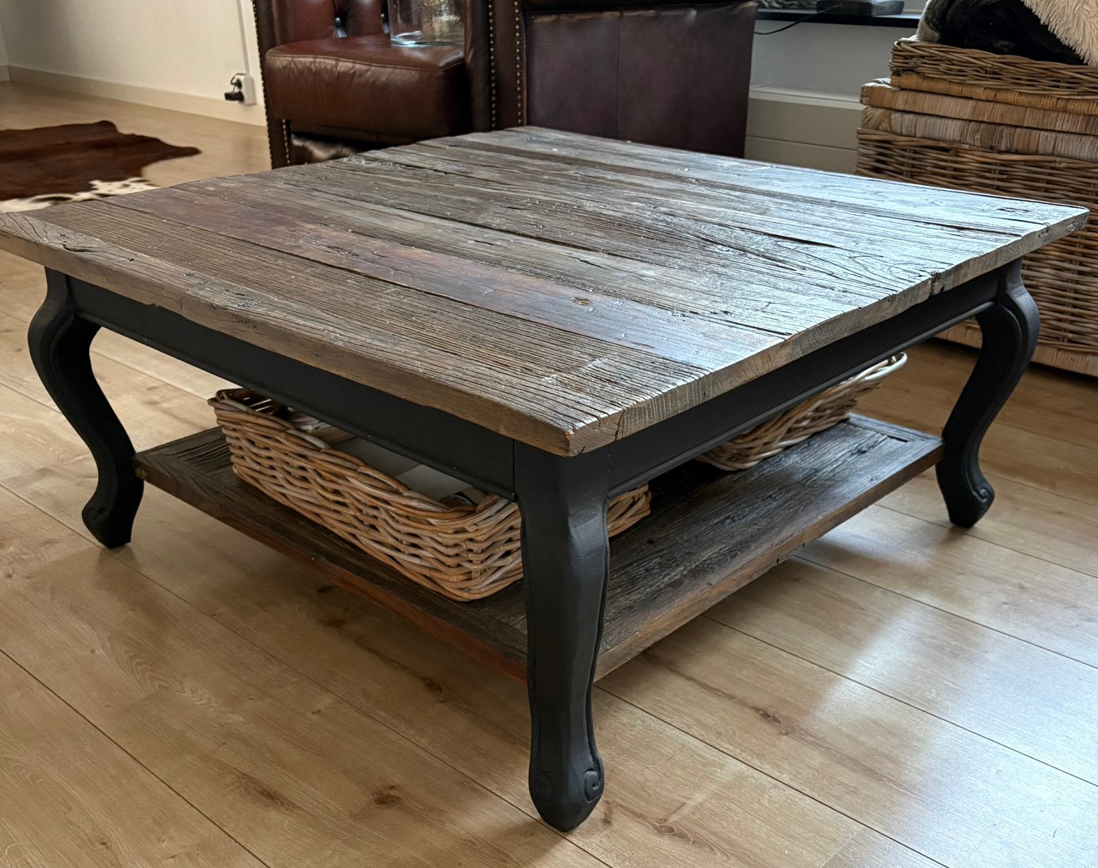 Salontafel 90x90x42 hg, Ophalen, Gebruikt, Rechthoekig, 50 tot 100 cm