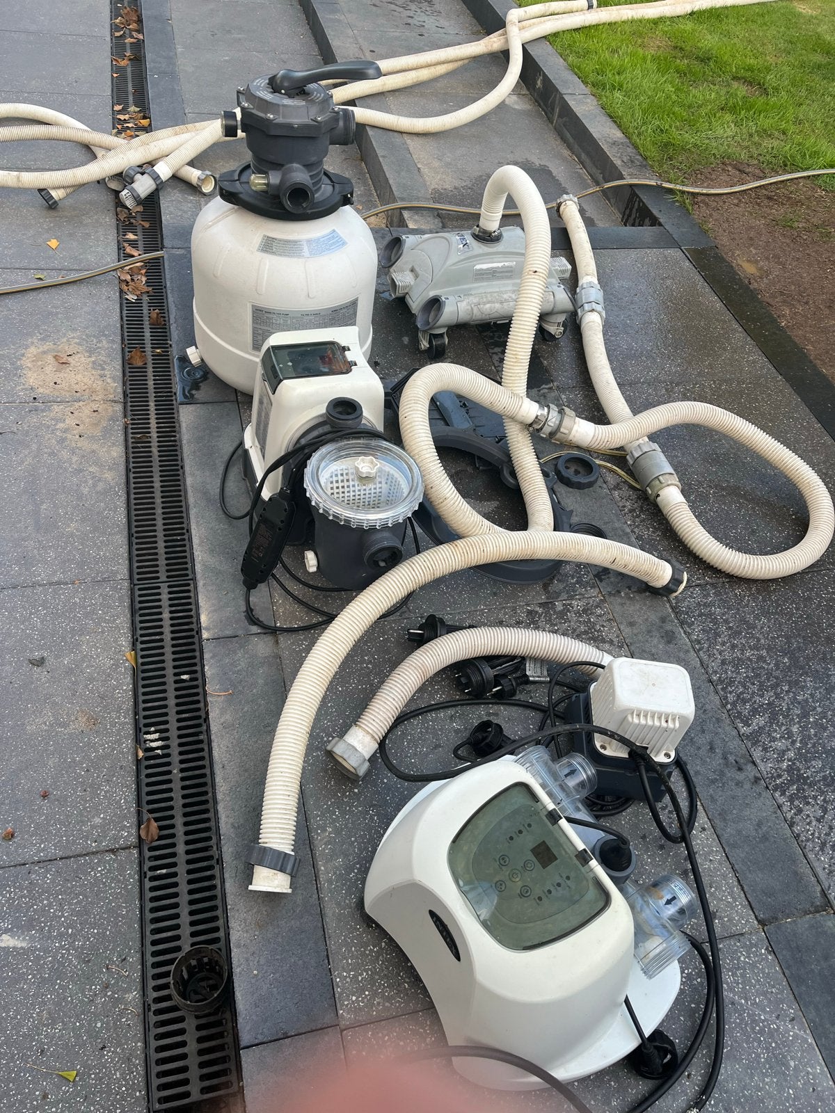 Zwembad zandfilterpomp, zoutwatersysteem en toebehoren, Ophalen, Gebruikt, Zwembadpomp