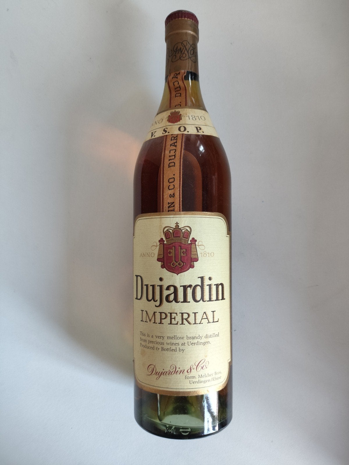 Dujardin Imperial V.S.O.P. Brandy - Anno 1810, gekocht 1970, Gebruikt, Overige gebieden, Overige typen, Ophalen of Verzenden