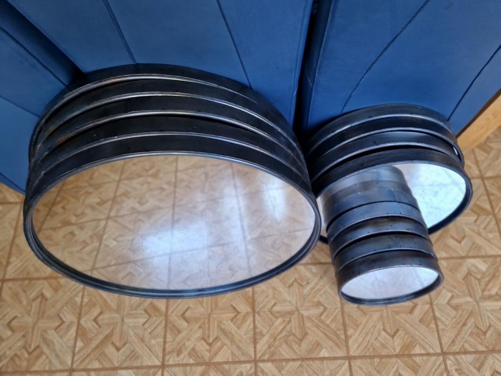 14 Pomax Boudoir metalen spiegels, Huis en Inrichting, Woonaccessoires | Spiegels, Ophalen, Gebruikt, Rond