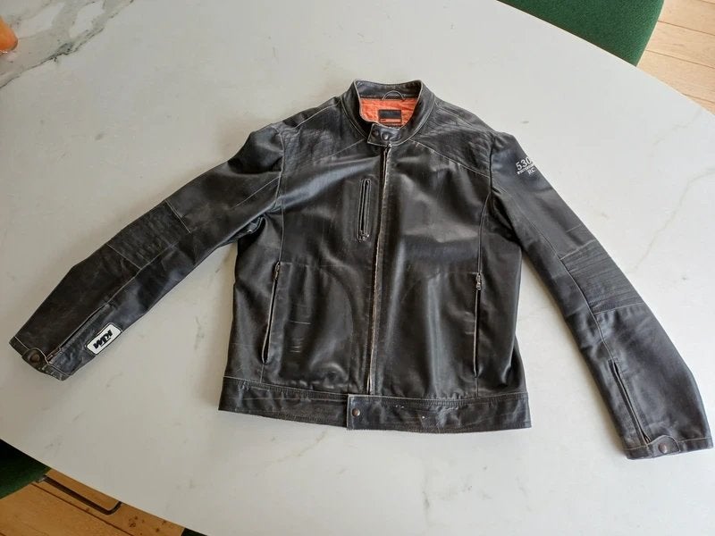 KTM Leren Motorjas - Maat XL - Zwart/Grijs, Motoren, Kleding | Motorkleding, Ophalen, Tweedehands, Jas | leer