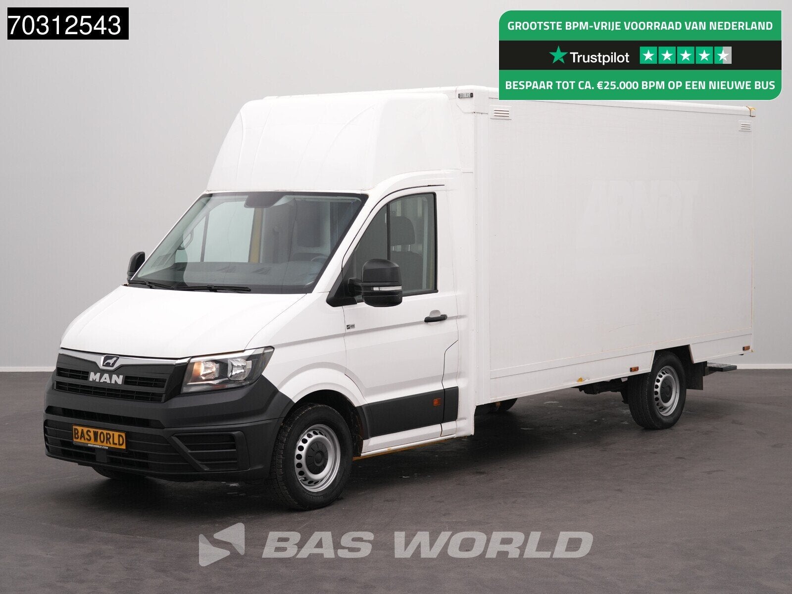 MAN TGE 3.100 433cm Bakwagen Achterdeuren Zijdeur Camera Eur, Auto's, Stof, Gebruikt, Euro 6, 4 cilinders